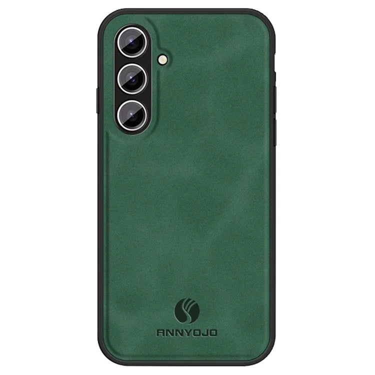 ANNYOJO For Samsung Galaxy S24+ Case PU Leather+PC+TPU Drop-resistant Phone Cover
