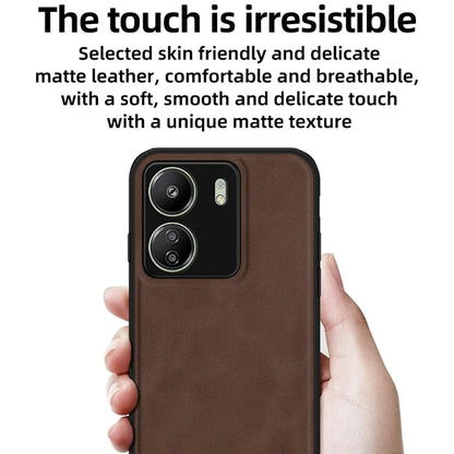 ANNYOJO For Xiaomi Redmi 13C 4G / Poco C65 4G Case PU Leather+PC+TPU Drop-proof Back Cover