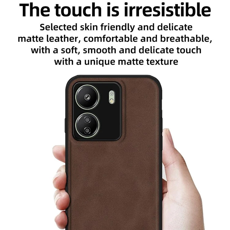 ANNYOJO For Xiaomi Redmi 13C 4G / Poco C65 4G Case PU Leather+PC+TPU Drop-proof Back Cover