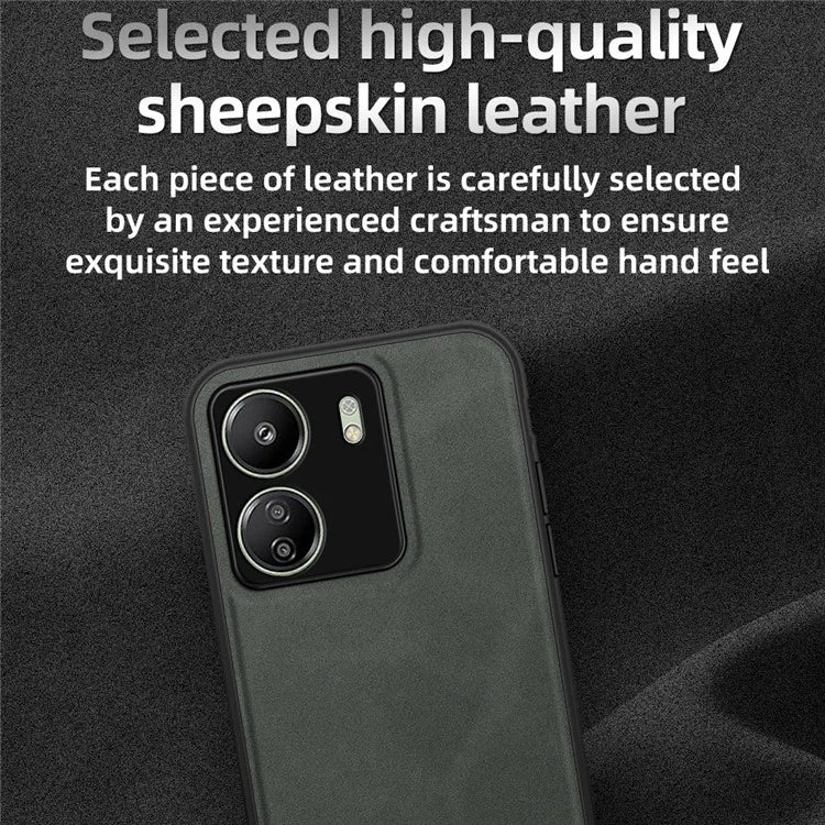 ANNYOJO For Xiaomi Redmi 13C 4G / Poco C65 4G Case PU Leather+PC+TPU Drop-proof Back Cover