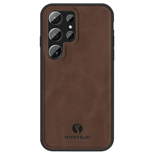 ANNYOJO Back Case for Samsung Galaxy S24 Ultra Shell PU Leather+PC+TPU Scratch-proof Cover