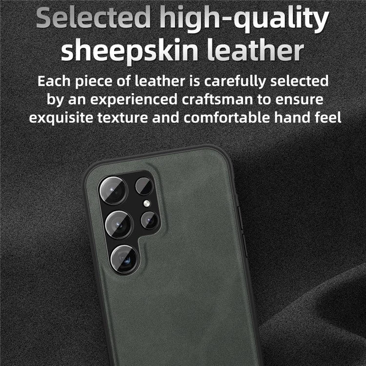 ANNYOJO Back Case for Samsung Galaxy S24 Ultra Shell PU Leather+PC+TPU Scratch-proof Cover