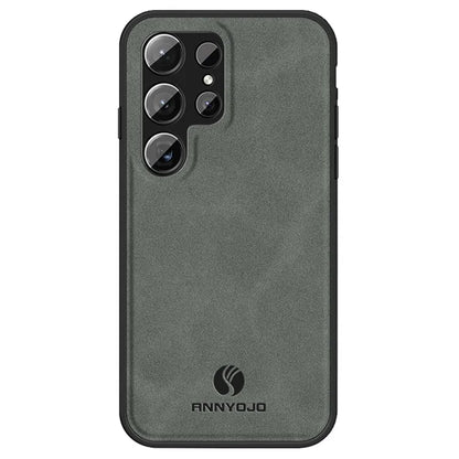 ANNYOJO Back Case for Samsung Galaxy S24 Ultra Shell PU Leather+PC+TPU Scratch-proof Cover