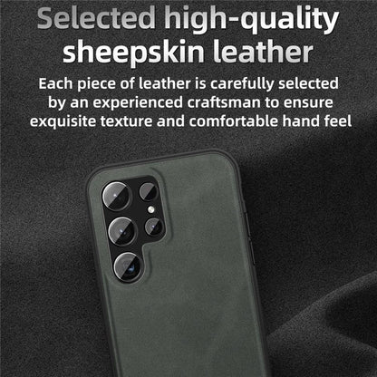 ANNYOJO Back Case for Samsung Galaxy S24 Ultra Shell PU Leather+PC+TPU Scratch-proof Cover
