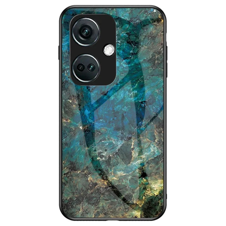 For OnePlus Nord CE3 5G Marble Pattern Case Tempered Glass Phone Cover