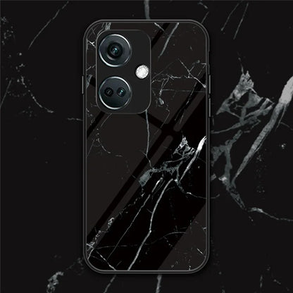 For OnePlus Nord CE3 5G Marble Pattern Case Tempered Glass Phone Cover