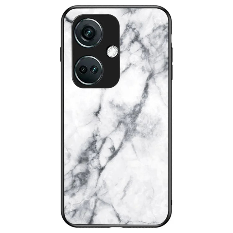 For OnePlus Nord CE3 5G Marble Pattern Case Tempered Glass Phone Cover