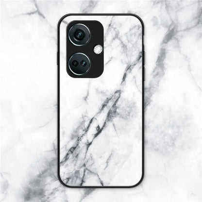 For OnePlus Nord CE3 5G Marble Pattern Case Tempered Glass Phone Cover