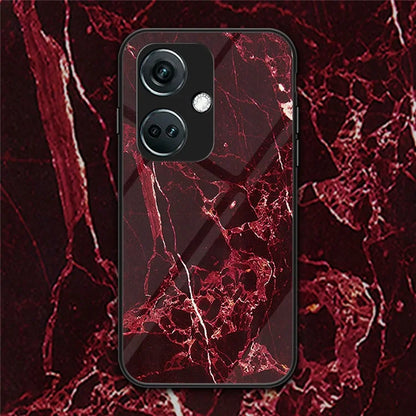 For OnePlus Nord CE3 5G Marble Pattern Case Tempered Glass Phone Cover