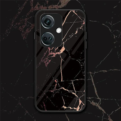 For OnePlus Nord CE3 5G Marble Pattern Case Tempered Glass Phone Cover