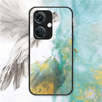 For OnePlus Nord CE3 5G Marble Pattern Case Tempered Glass Phone Cover