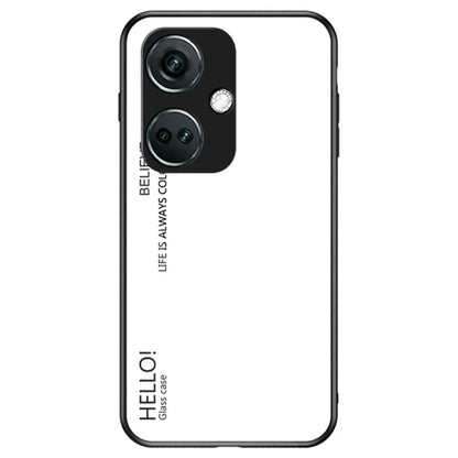 For OnePlus Nord CE3 5G Phone Case Gradient Color Tempered Glass Cover