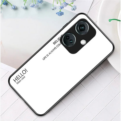 For OnePlus Nord CE3 5G Phone Case Gradient Color Tempered Glass Cover