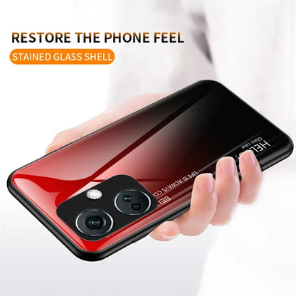 For OnePlus Nord CE3 5G Phone Case Gradient Color Tempered Glass Cover