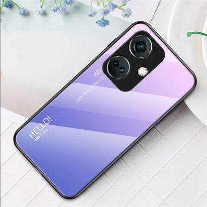 For OnePlus Nord CE3 5G Phone Case Gradient Color Tempered Glass Cover