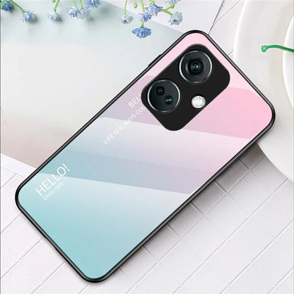 For OnePlus Nord CE3 5G Phone Case Gradient Color Tempered Glass Cover