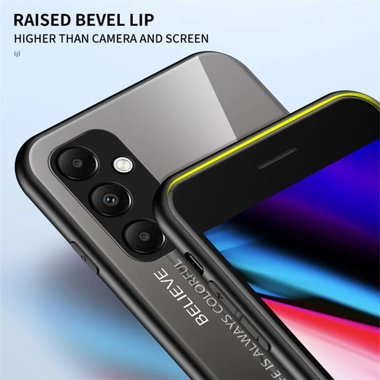 For Samsung Galaxy A35 5G Tempered Glass Case PC+TPU Phone Cover