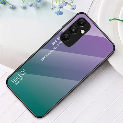 For Samsung Galaxy A35 5G Tempered Glass Case PC+TPU Phone Cover