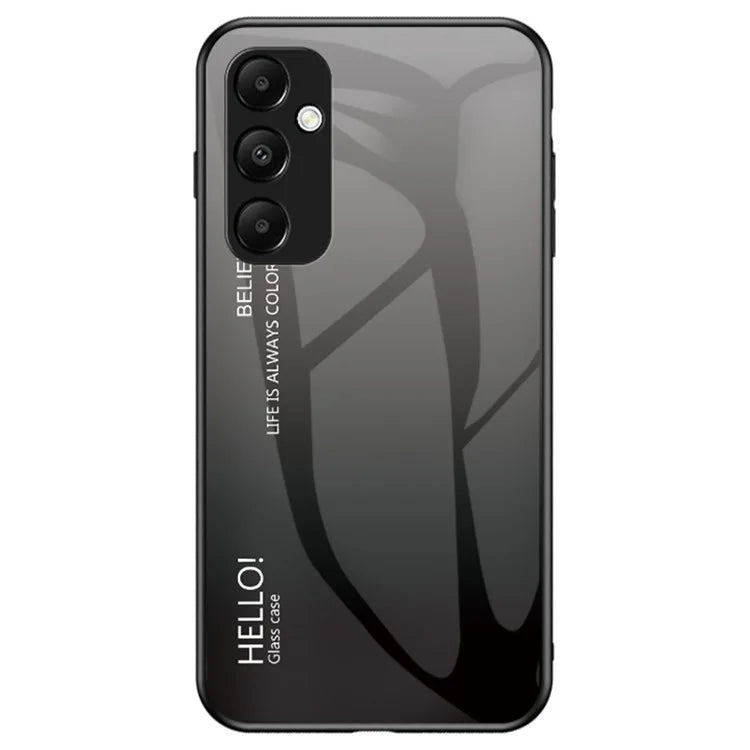 For Samsung Galaxy A35 5G Tempered Glass Case PC+TPU Phone Cover
