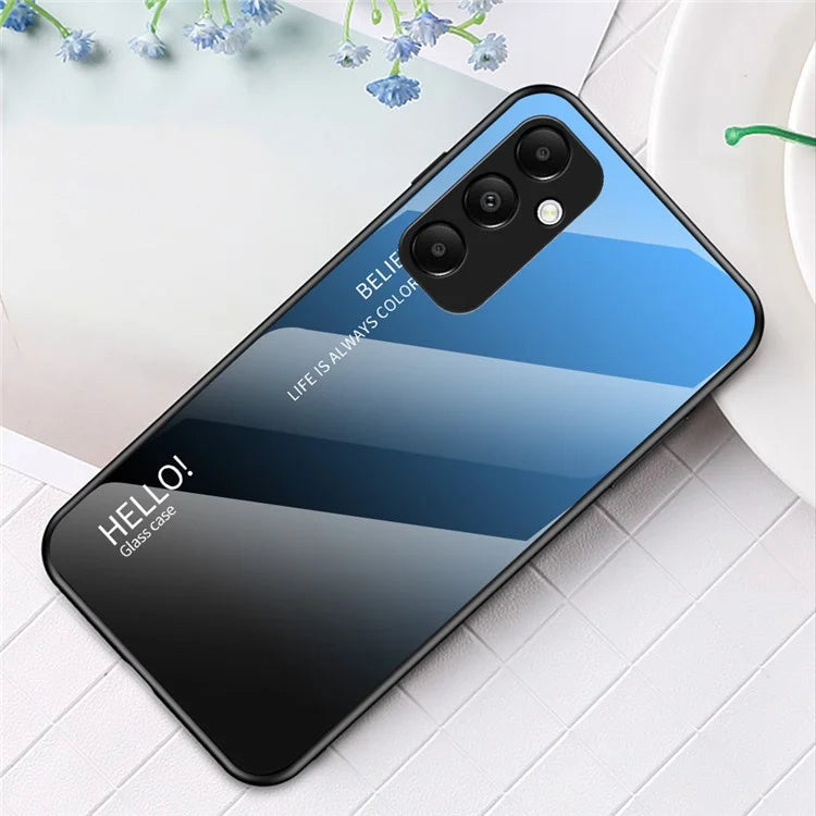 For Samsung Galaxy A35 5G Tempered Glass Case PC+TPU Phone Cover