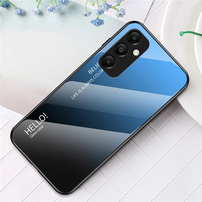 For Samsung Galaxy A35 5G Tempered Glass Case PC+TPU Phone Cover