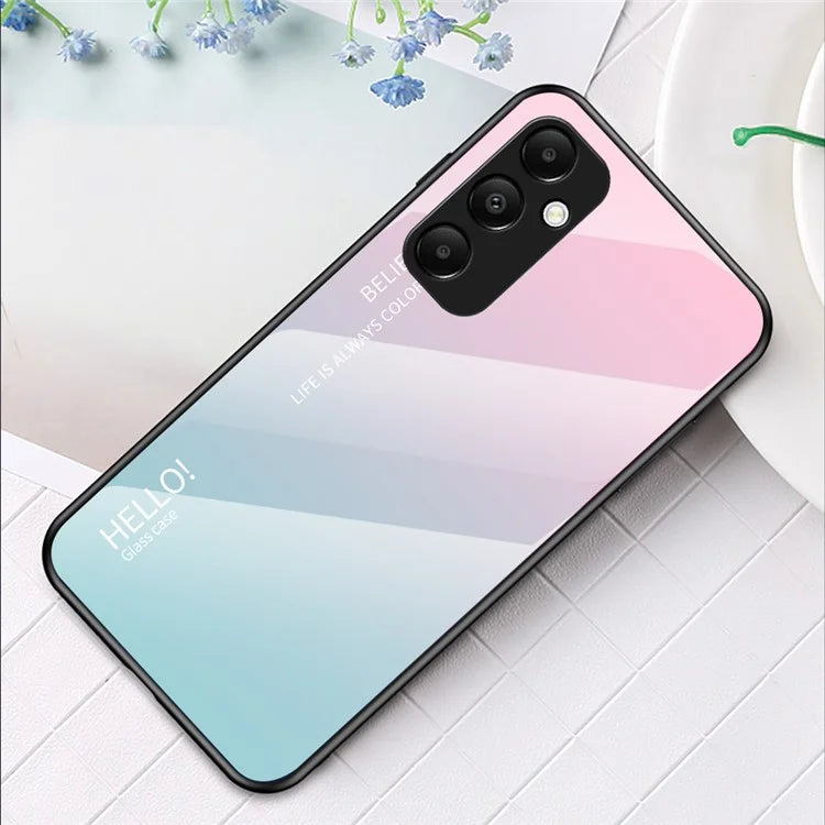 For Samsung Galaxy A35 5G Tempered Glass Case PC+TPU Phone Cover