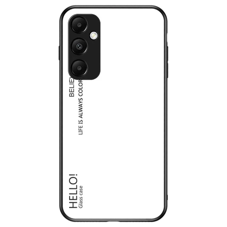 For Samsung Galaxy A35 5G Tempered Glass Case PC+TPU Phone Cover