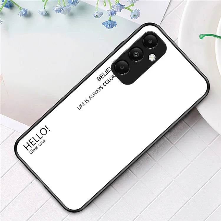 For Samsung Galaxy A35 5G Tempered Glass Case PC+TPU Phone Cover