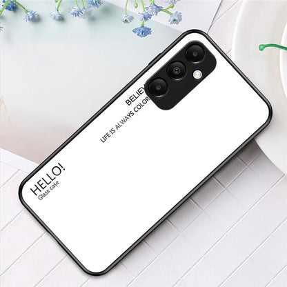 For Samsung Galaxy A35 5G Tempered Glass Case PC+TPU Phone Cover