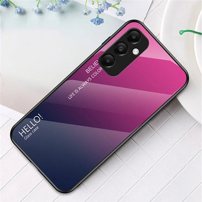 For Samsung Galaxy A35 5G Tempered Glass Case PC+TPU Phone Cover