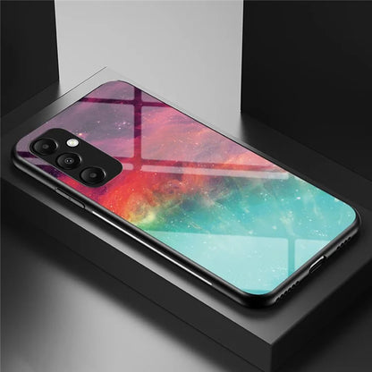 For Samsung Galaxy A35 5G Starry Sky Phone Case Tempered Glass Back Cover