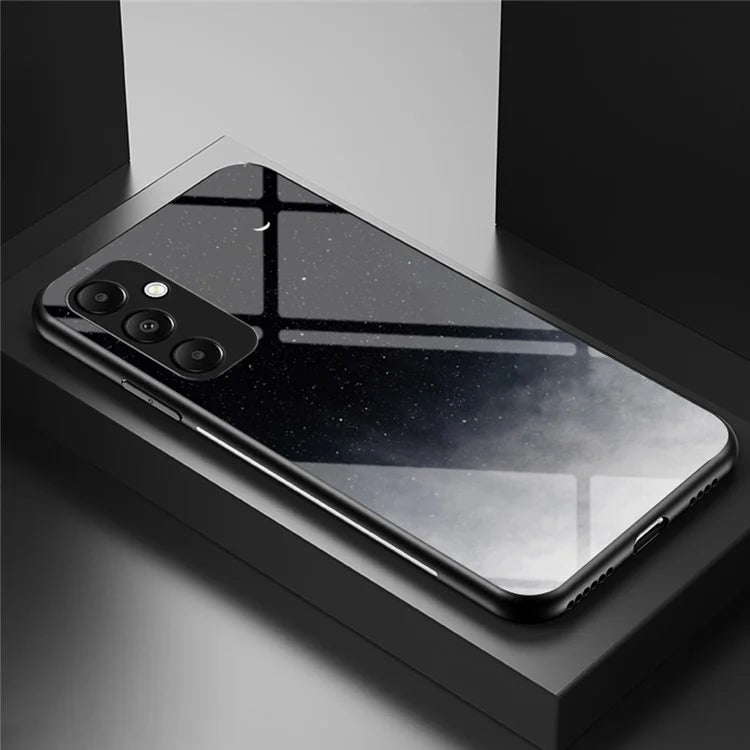 For Samsung Galaxy A35 5G Starry Sky Phone Case Tempered Glass Back Cover