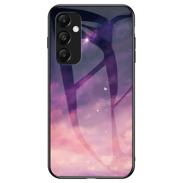 For Samsung Galaxy A35 5G Starry Sky Phone Case Tempered Glass Back Cover