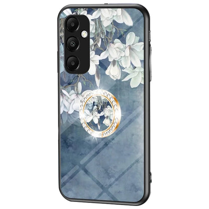 For Samsung Galaxy A35 5G Tempered Glass Case Ring Kickstand Phone Cover