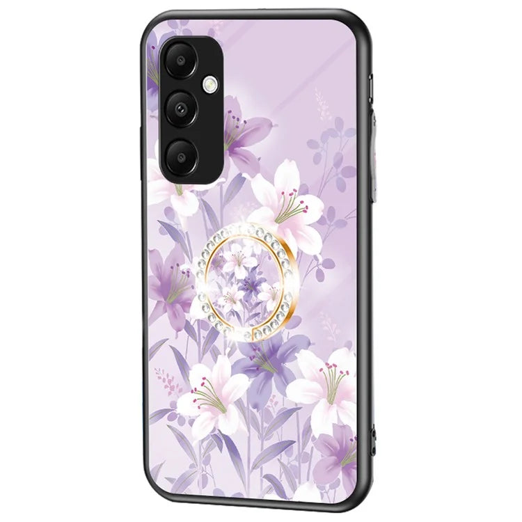 For Samsung Galaxy A35 5G Tempered Glass Case Ring Kickstand Phone Cover