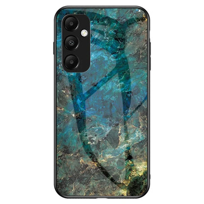For Samsung Galaxy A55 5G Tempered Glass Back Case Marble Pattern Phone Cover