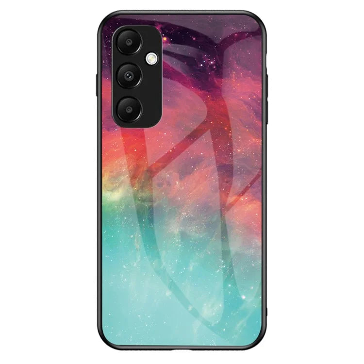 For Samsung Galaxy A55 5G Phone Case Tempered Glass+PC+TPU Cover