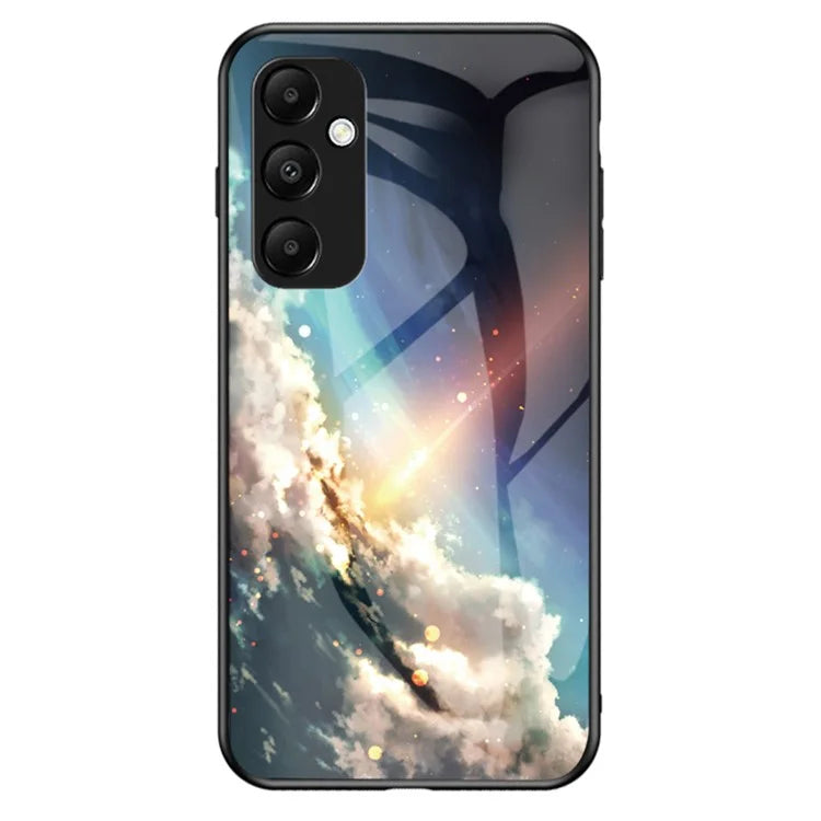 For Samsung Galaxy A55 5G Phone Case Tempered Glass+PC+TPU Cover