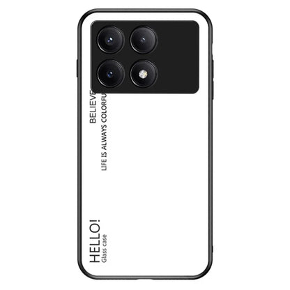 For Xiaomi Redmi K70E 5G / Poco X6 Pro 5G Tempered Glass Case Gradient Color Phone Cover
