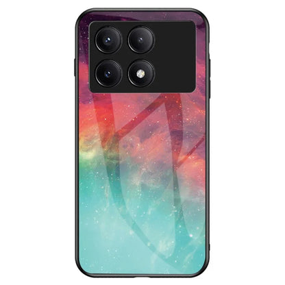 For Xiaomi Redmi K70E 5G / Poco X6 Pro 5G Tempered Glass Phone Case Starry Sky Pattern