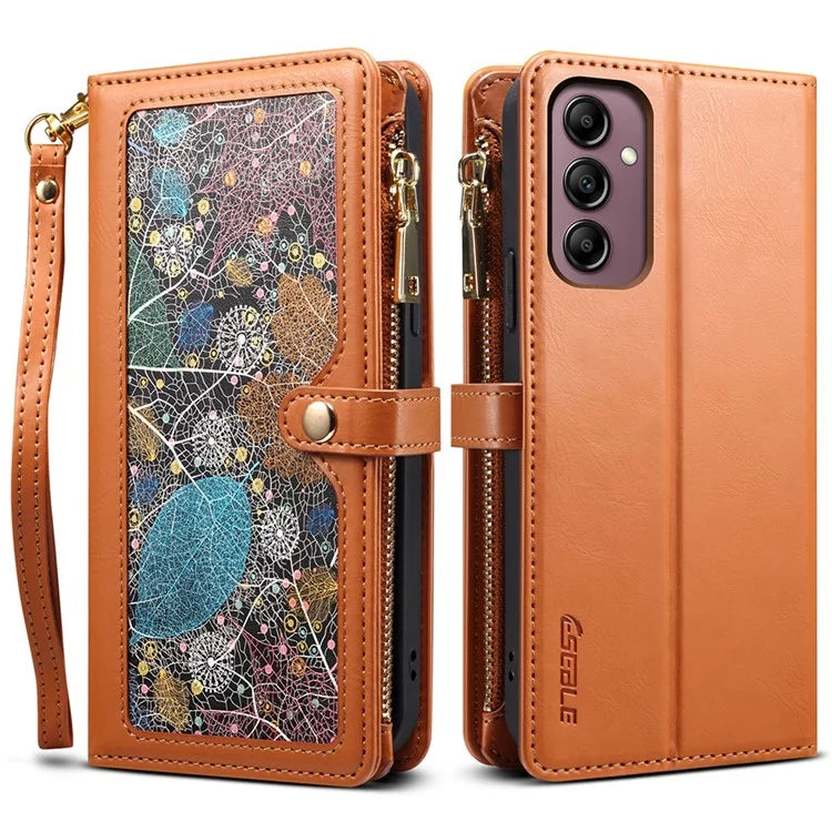 ESEBLE Galaxy Series For Samsung Galaxy A24 4G (162.1 x 77.6 x 8.3mm) Case RFID Blocking Wallet Cover