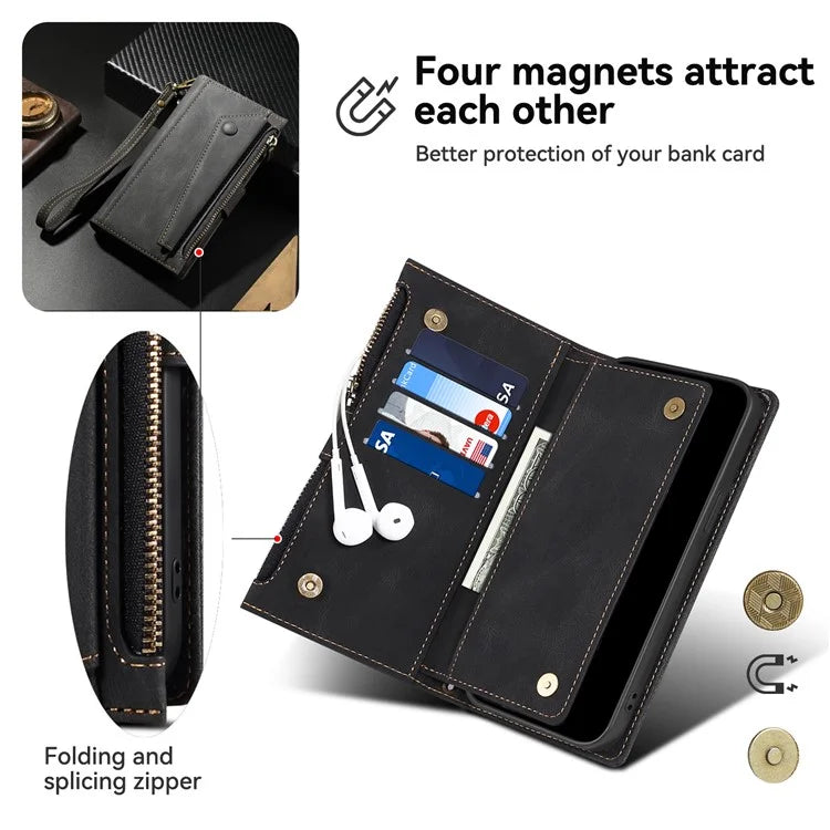 ESEBLE Star Series For Samsung Galaxy A24 4G (162.1 x 77.6 x 8.3mm) Leather Case with Wallet Stand