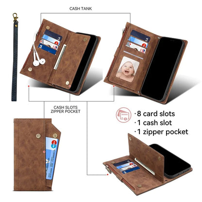 ESEBLE Star Series For Samsung Galaxy A24 4G (162.1 x 77.6 x 8.3mm) Leather Case with Wallet Stand