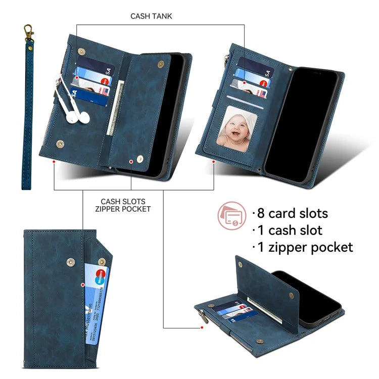 ESEBLE Star Series For Samsung Galaxy A24 4G (162.1 x 77.6 x 8.3mm) Leather Case with Wallet Stand