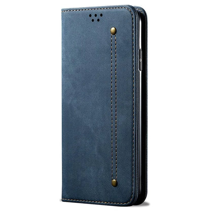 For Honor Magic6 Pro 5G Leather Case Wallet Phone Cover Jeans Cloth Texture