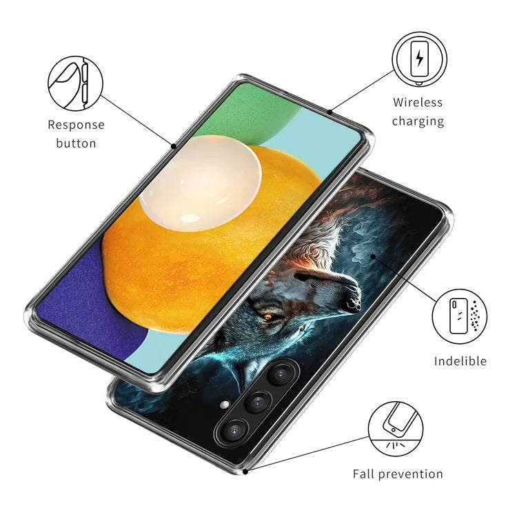 For Samsung Galaxy S24 TPU Case Anti-scratch Pattern Printed Phone Cover