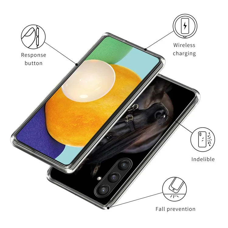 For Samsung Galaxy S24 TPU Case Anti-scratch Pattern Printed Phone Cover