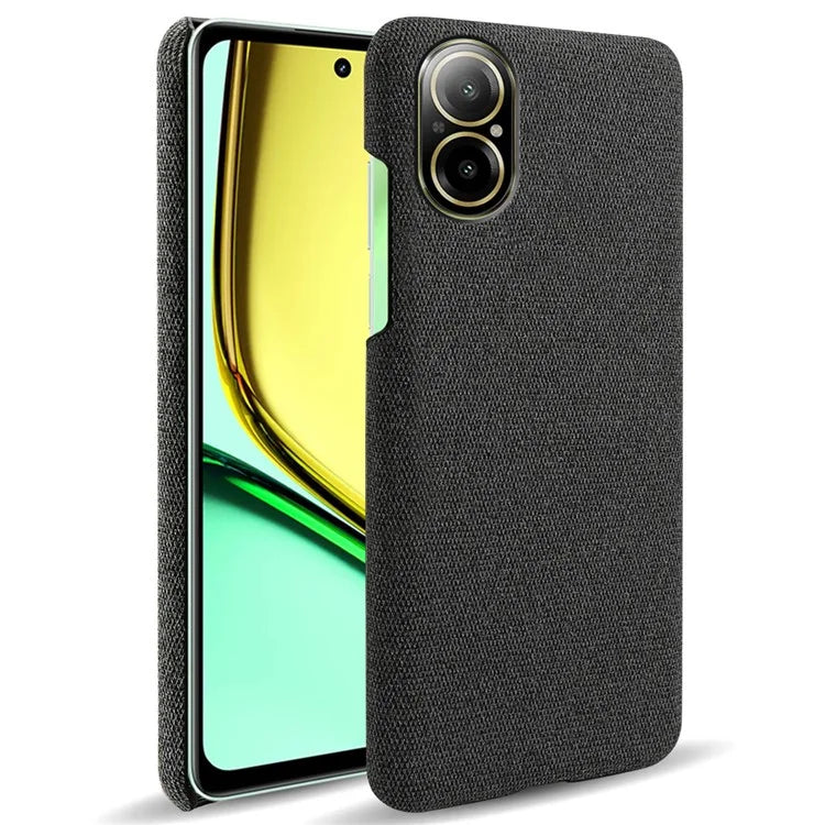 For Realme C67 4G Phone Case Hard PC+Cloth Mobile Phone Back Cover