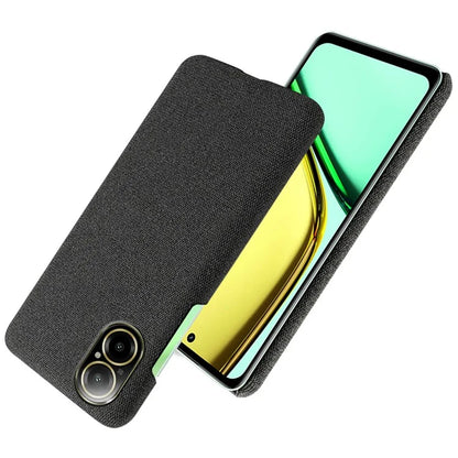 For Realme C67 4G Phone Case Hard PC+Cloth Mobile Phone Back Cover