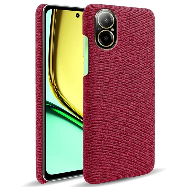 For Realme C67 4G Phone Case Hard PC+Cloth Mobile Phone Back Cover